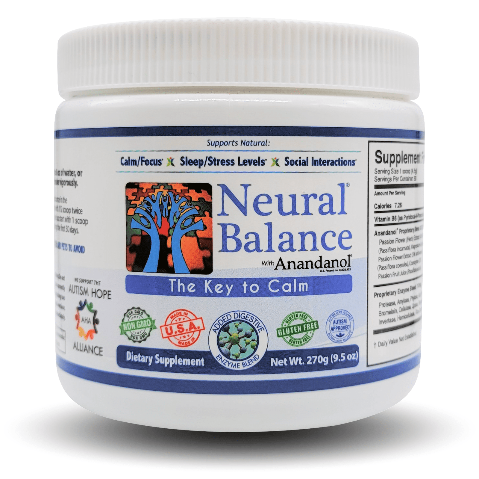 Neural Balance supplement jar with label on a white background